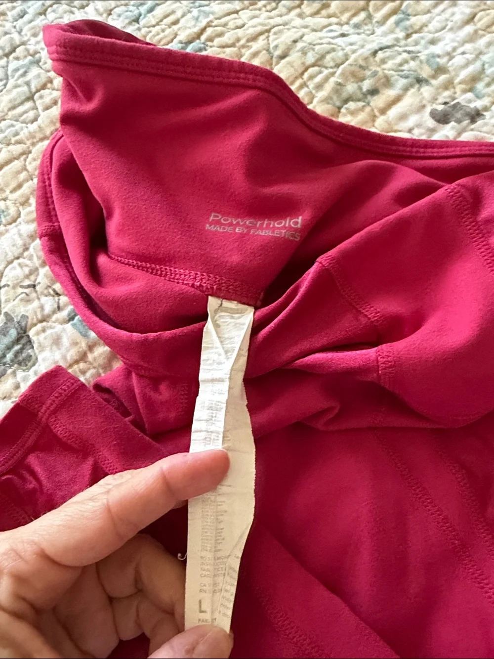 Fabletics Deep Pink Sports Bra and Leggings Set